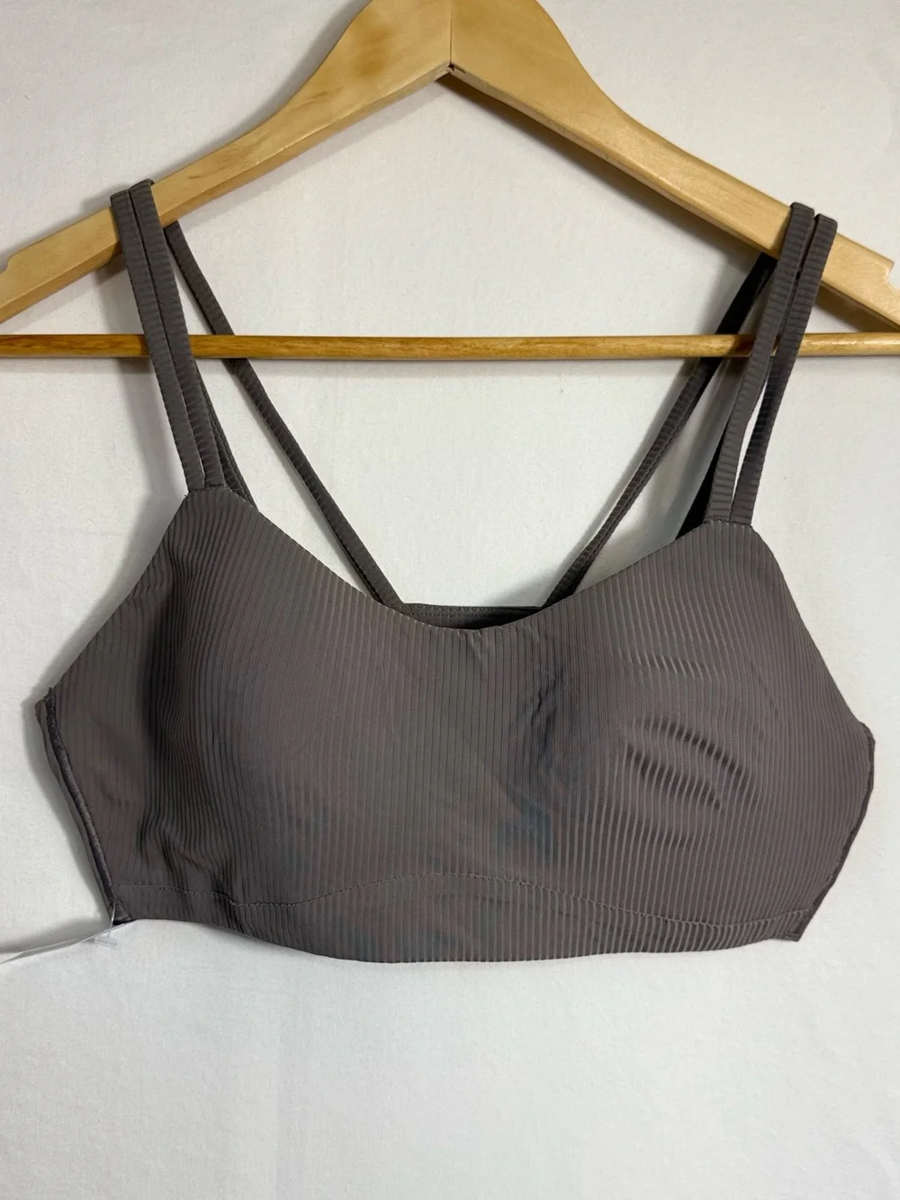Lululemon Like a Cloud Gray Ribbed Bra